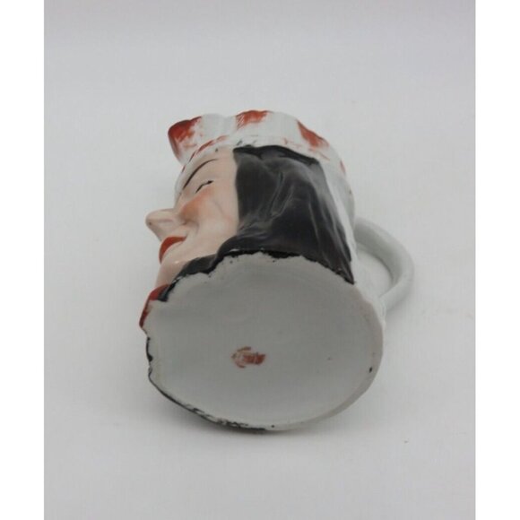 Native American Indian Chief Face Jug Creamer Made In Germany 6" Vintage - Picture 9 of 9